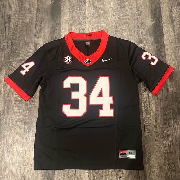 Herschel Walker Georgia Bulldogs Black Jersey Size S-XXL - Picture 1 of 8